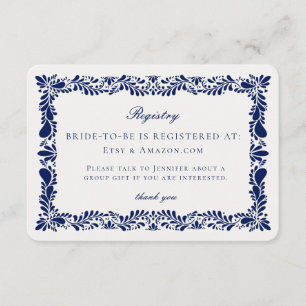 Einladung zur Einladung der Blue Talavera Tile Reg