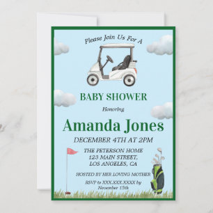 Einladung zur Einladung einer Golf Baby Dusche