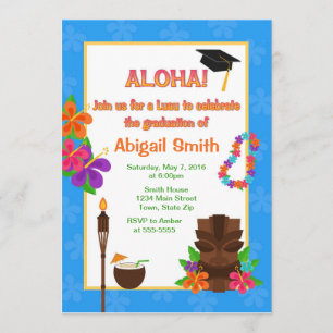 Einladung zur Einladung von Luau Graduation Party