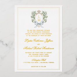 Einladung zur Einladung von Wappen-Monogramm-Folie