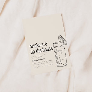 Einladung zur Einweihungsfeier mit Cocktail