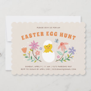 Einladung zur Eizelljagd in Hatched Floral Easter