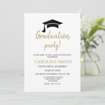Einladung zur Elegant Hat Graduation Party