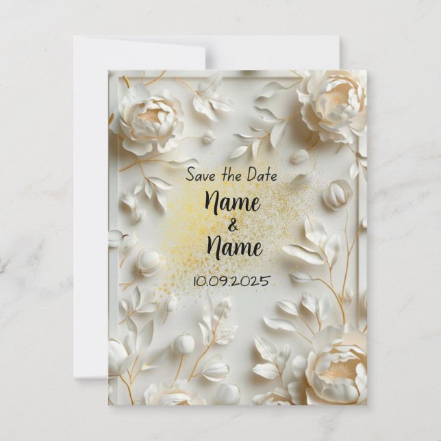 Einladung zur Elfenbeinhochzeit (Vorderseite)