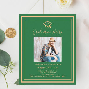 Einladung zur Emerald Green Foto Graduation Party