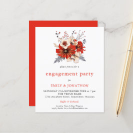 Einladung zur Engagement-Party für Rote Creme
