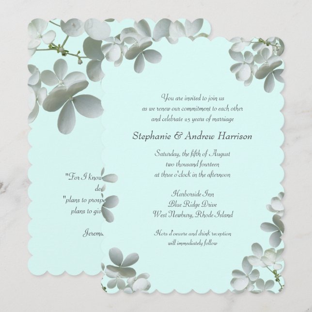 Einladung zur Erntefeier "Floral Vow" (Vorne/Hinten)