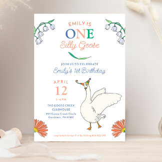 Einladung zur ersten Geburtstagsfeier der albernen