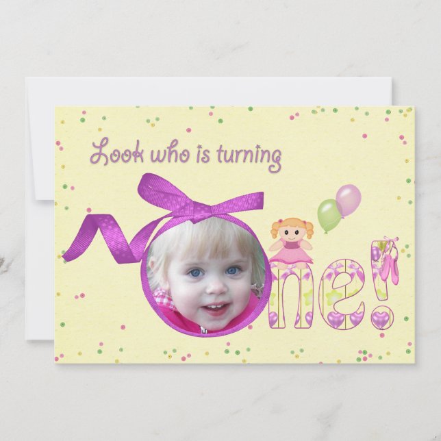 Einladung zur ersten Geburtstagsparty (Vorderseite)