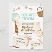 Einladung zur Escape-Room-Geburtstagsfeier