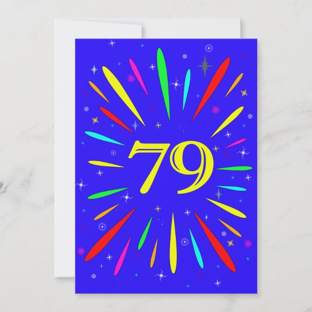 Einladung zur Explosion am 79. Geburtstag (Vorderseite)