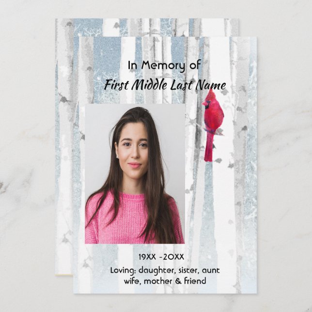 Einladung zur Feier des Lebens Gedenkgottesdienst  (Vorne/Hinten)