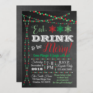 Einladung zur Feier - Essen, Trinken Sie sich.