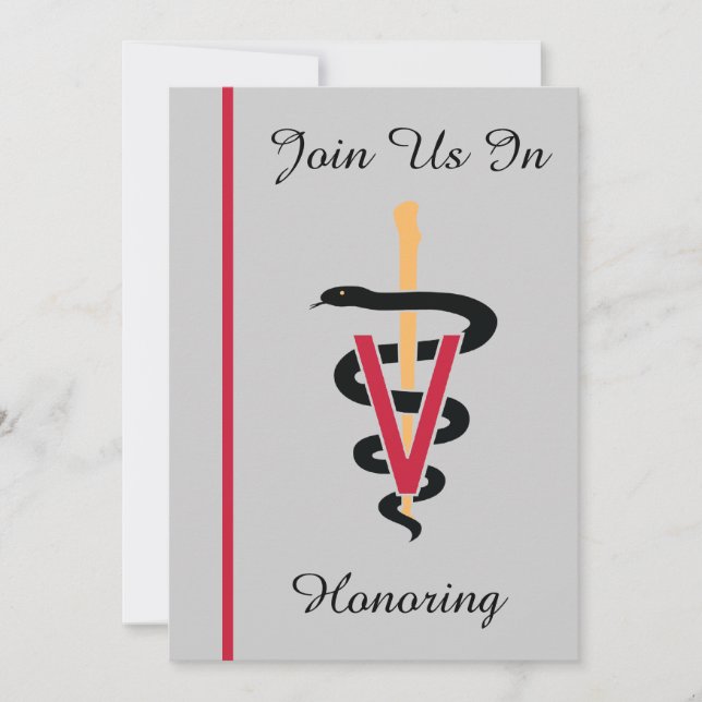 Einladung zur Feier über die tierärztliche Versorg (Vorderseite)