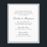 Einladung zur Feierlichen Hochzeit an der Grenze<br><div class="desc">Formale klassische klassische klassische Schrift Elegante Einladung zur Hochzeit mit schmalen schwarzen Grenzen</div>