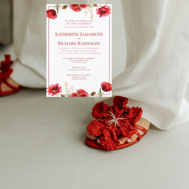 Einladung zur feierlichen Hochzeit mit Roter Flora (Von Creator hochgeladen)