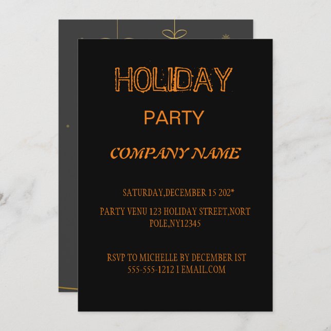 EINLADUNG ZUR FERIENFEIERUNG IM UNTERNEHMEN (Vorne/Hinten)