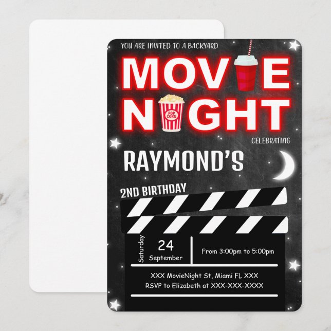 Einladung zur Filmnacht (Vorne/Hinten)