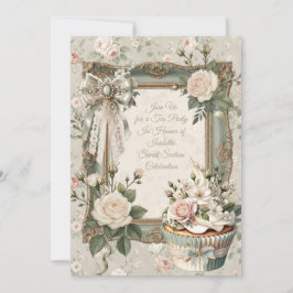 Einladung zur First Bloom Floral Tea Party Sweet 1