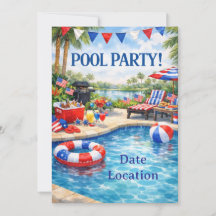 Einladung zur Florida 4. Juli Poolparty