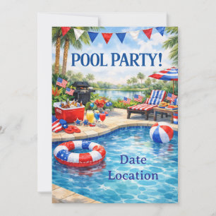 Einladung zur Florida 4. Juli Poolparty