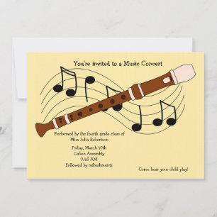 Einladung zur Flute Music-Erwägung