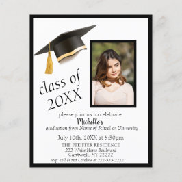 Einladung zur Foto Grad Cap Graduation Party