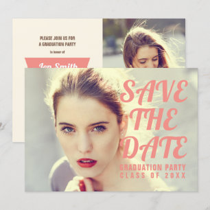 Einladung zur Foto Graduation Party. Save The Date