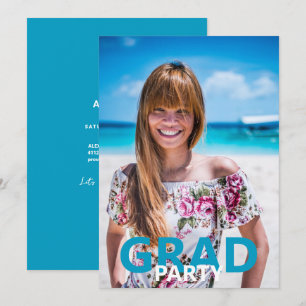 Einladung zur Foto-Graduationspartei Türkis