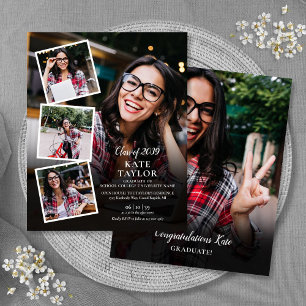 Einladung zur Fotocollage Graduation Party Budget