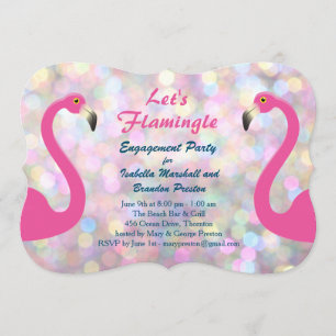 Einladung zur funkelnd Flamingo-Engagement-Partei