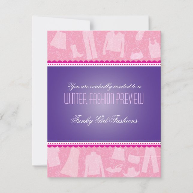 Einladung zur Funky Fashion Show (Vorderseite)