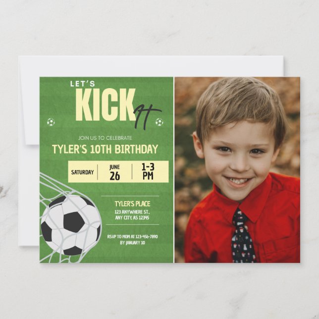 Einladung zur Fußballparty-Foto (Vorderseite)