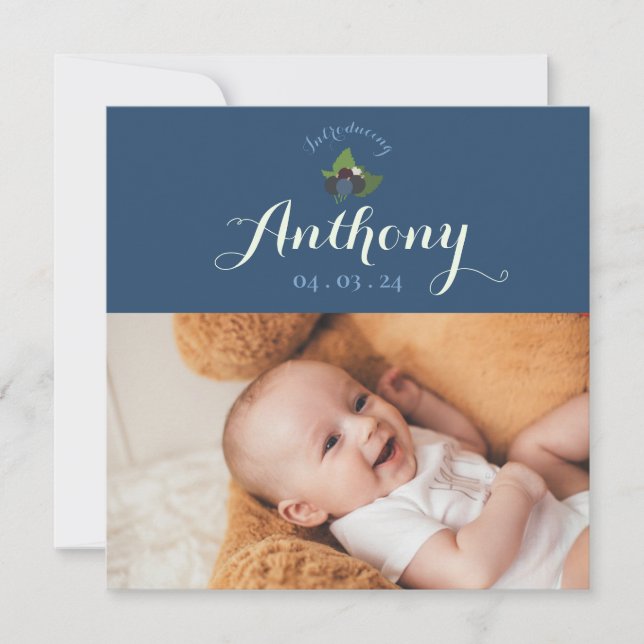 Einladung zur Geburt Cassis (Vorderseite)