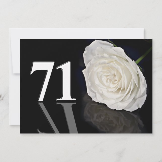 Einladung zur Geburtstagsfeier 71 Jahre alt (Vorderseite)