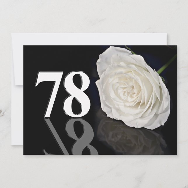 Einladung zur Geburtstagsfeier 78 Jahre alt (Vorderseite)