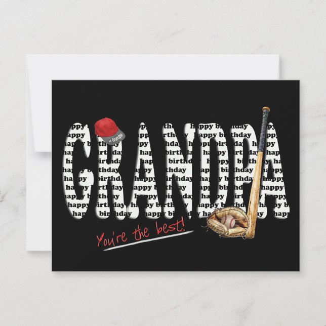 Einladung zur Geburtstagsfeier der Großmutter (Vorderseite)