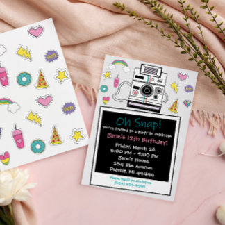 Einladung zur Geburtstagsfeier der Sofortbildkamer