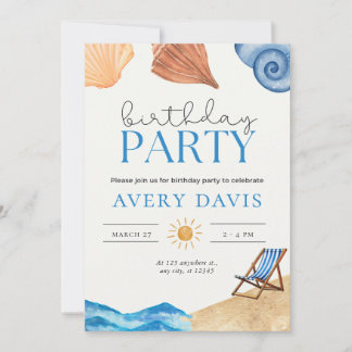 Einladung zur Geburtstagsfeier in Beach