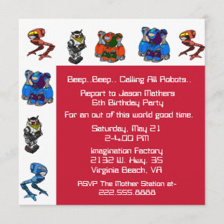 Einladung zur Geburtstagsfeier mit farbenfrohen Ro