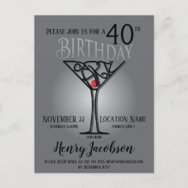 Einladung zur Geburtstagsfeier Postkarte