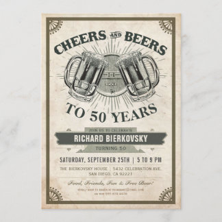 Einladung zur Geburtstagsfeier von Cheers & Beers