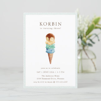 Einladung zur Geburtstagsfeier von Eiscreme