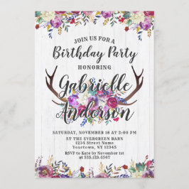 Einladung zur Geburtstagsfeier von Floral Deer Ant