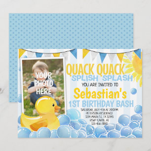 Einladung zur Geburtstagsfeier von Rubber Duck