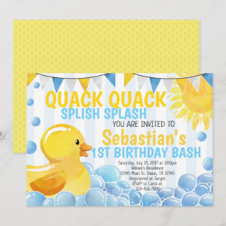 Einladung zur Geburtstagsfeier von Rubber Duck