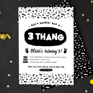 Einladung zur Geburtstagsfeier von Three Thang, 90