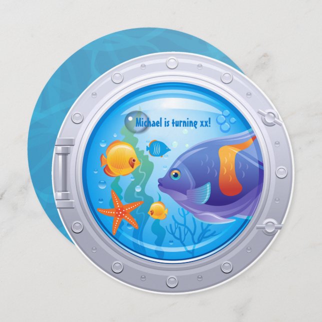 Einladung zur Geburtstagspartei (Vorne/Hinten)