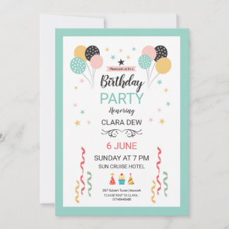 Einladung zur Geburtstagspartei