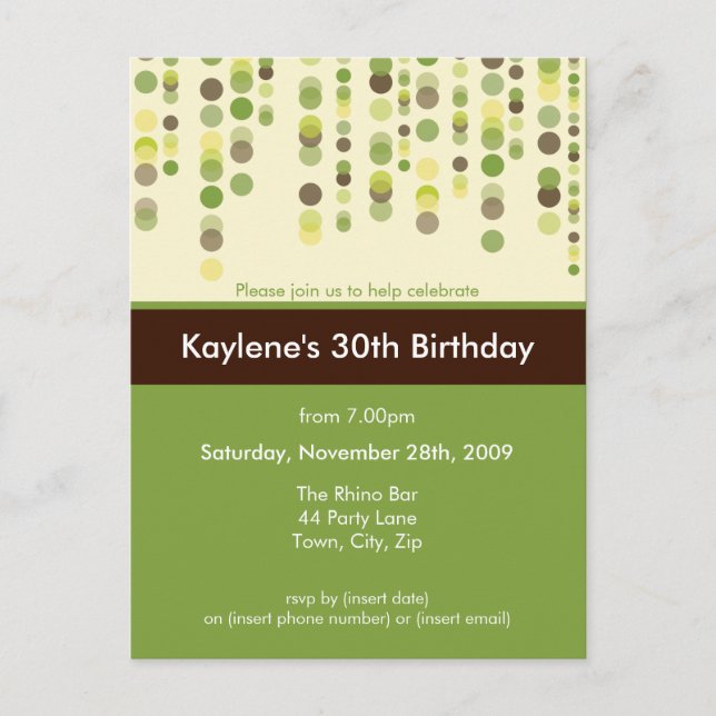 EINLADUNG ZUR GEBURTSTAGSPARTEI: Diskothek 4 (Vorderseite)